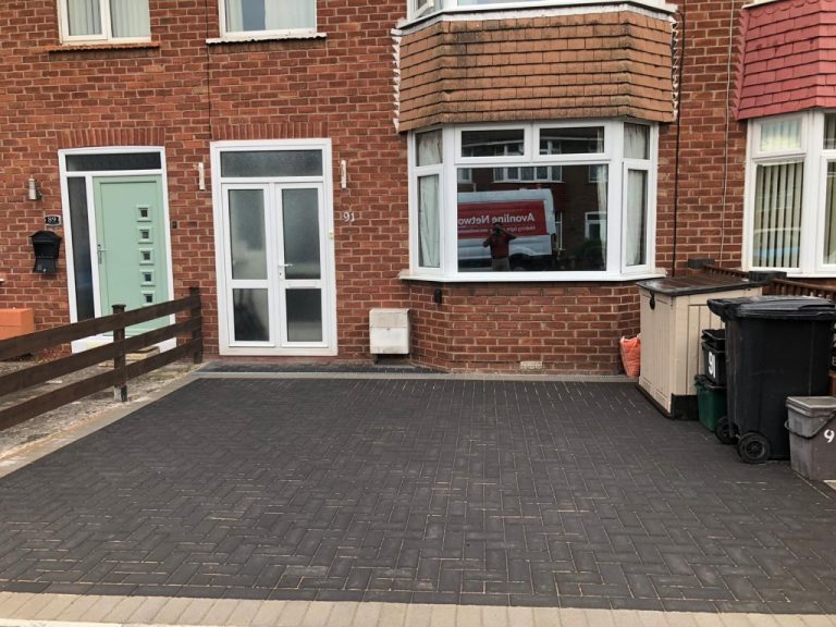 Charcoal Block Paving Driveway with Light Grey Border in Bristol