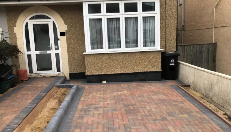 Block Paving Driveway with Flower-beds in Bradley Stoke