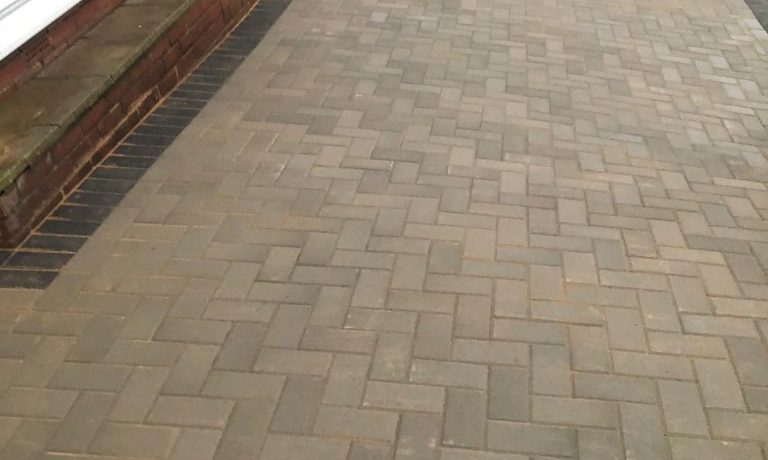 Block Paving Driveway with Charcoal Border in Bradley Stoke