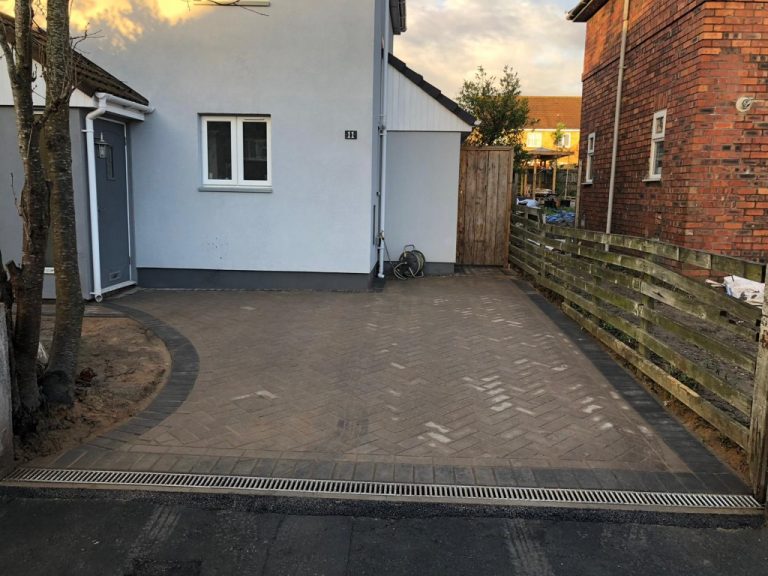 Block Paving Driveway with Double Charcoal Border in Bristol