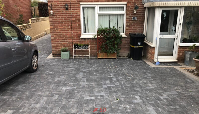 Charcoal Grey Paved Driveway in Kingswood, Bristol