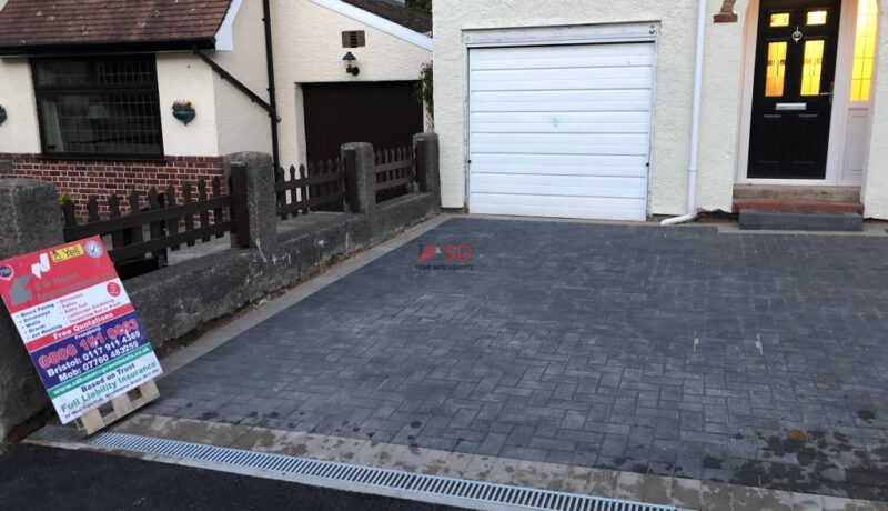Charcoal Block Paved Driveway with Dropped Kerb in Downend, Bristol