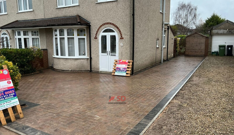 Block Paved Driveway with Path Edgings and Drainage in Downend, Bristol