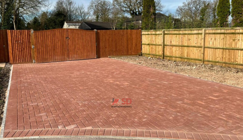 Driveway with Red Block Paving in Yate, Bristol