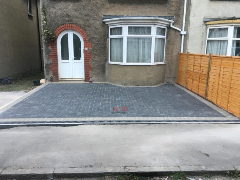 Block Paved Driveway with Fence in Weston-Super-Mare