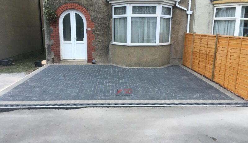 Block Paved Driveway with Fence in Weston-Super-Mare