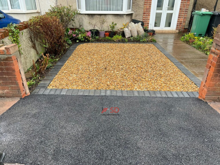 Gravel Driveway with Dropped Kerb in Thornbury, Gloucestershire