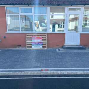 Charcoal Block Paved Driveway with Dropped Kerb in Downend, Bristol