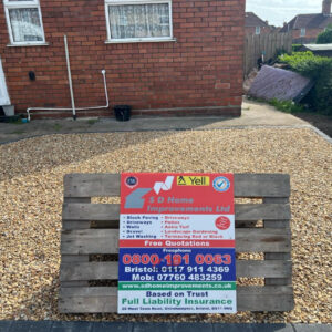 Gravel Driveway with Block Paving Edge in Downend, Bristol