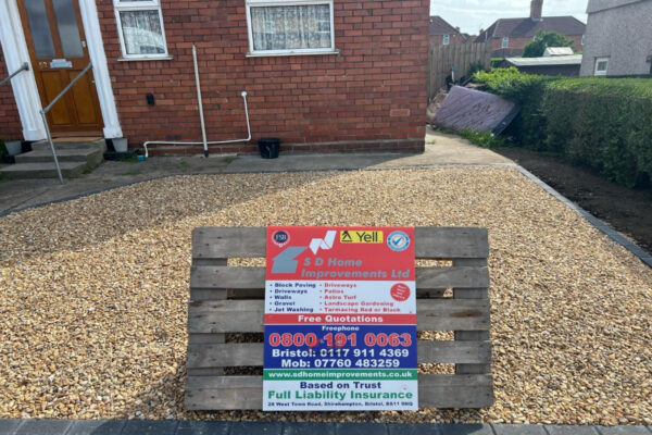 Gravel Driveway With Block Paving Edge In Downend, Bristol (4)