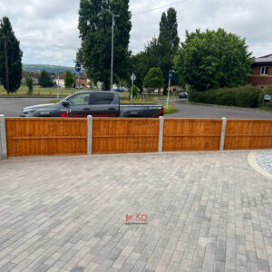 Block Paving Driveway with Drop Kerb, Fencing & Drainage in…