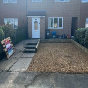 Gravel Driveway with New Sleepers in Bedminster, Bristol
