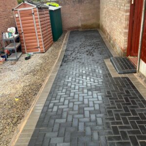 Charcoal Block Paving Patio in Bristol