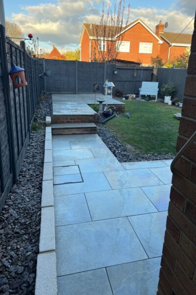 Raised Patio With Steps In Longwell Green, Bristol (5)